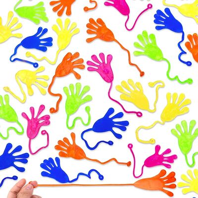 5-50 Pcs Kids Funny Sticky Hands Toy Palm Elastic Sticky Squ