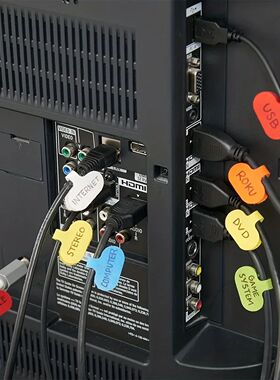 10/20/30/50pcs Color Cable Labels Cable Ties Reusable With W