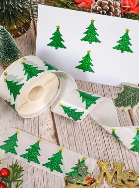 100-500pcs Glitter Christmas e Stickers Party Gift Christmas