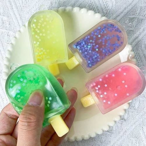 Cute Kawaii Squishy Fidget Toy Ice Cream Cube, Sss Relief Se