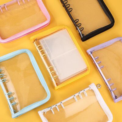 A5 Binder Cute Transparent Binder Notebook Filing Cabinet A5