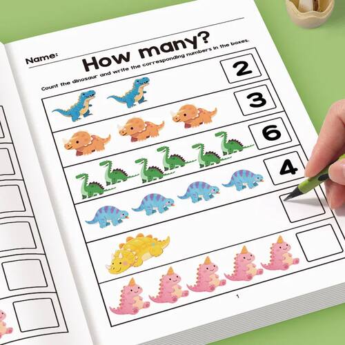 64-Page Children's Math Workbook: Number Tracing, Addition a