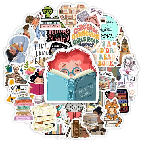 Reading Book Stickers for Students School Season Gifts Scrap