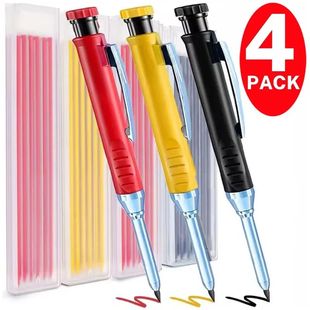 Refill Solid Nosed Long 40mm with Pencil Carpenter 1Pack