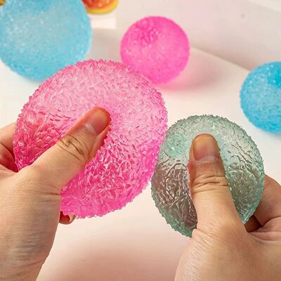 Textured decompression ball pinch music slow rebound grass b