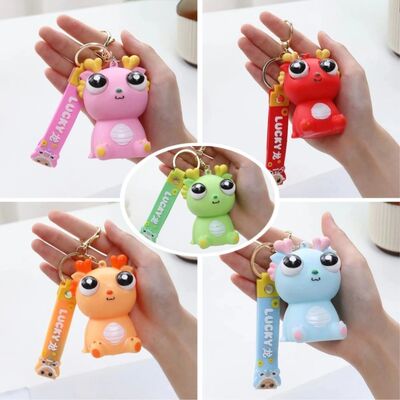 Cute Big Eyed Dragon Squishy Toy - Pop Eyes Fidget Keychain