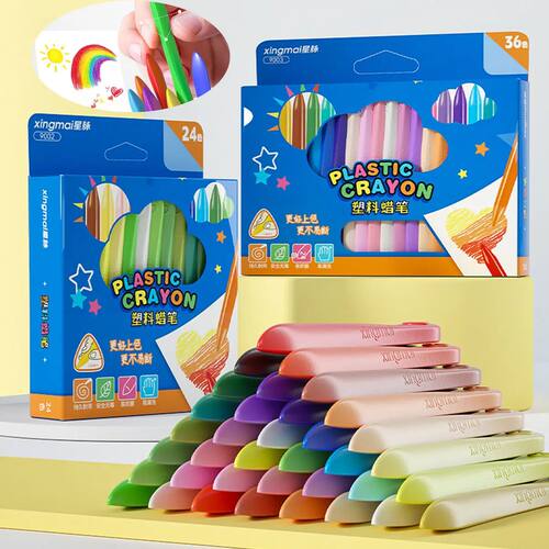 12/18/24/36 Colors Non-dirty Hand Plastic Crayons Washable a