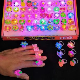 ring multi soft toy Sparkling light luminous rubber finger