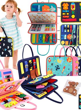 TUNJILOOL Busy Board Montessori Toys for Toddler Baby Felt C