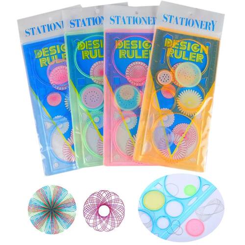 4pcs Spirograph Ruler Children Drawing Toys Multifunctional