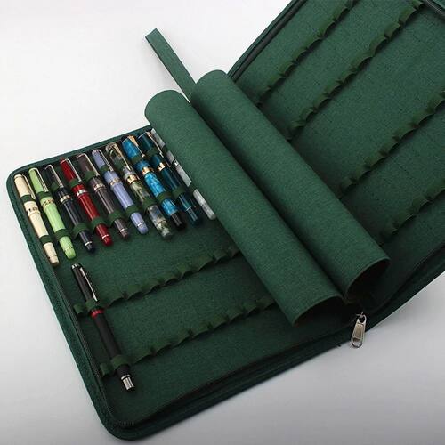 Large Capacity Fountain Pencil Case 10/24/48 Slots Canvas Pe