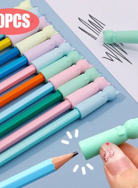 20/1PCS Cartoon Erasers Pencil Top Protector Cap Student Pai