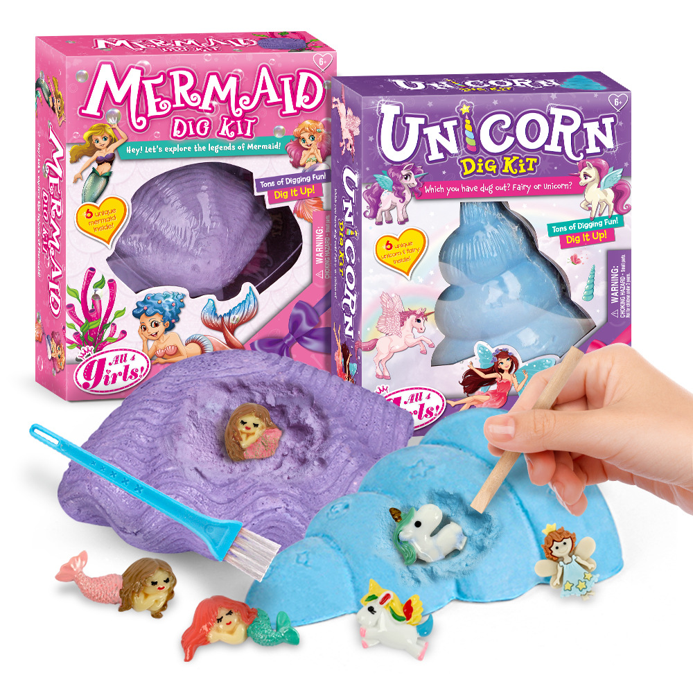 Blind Box Toy Archaeological Excavation Girl Mermaid Unicorn