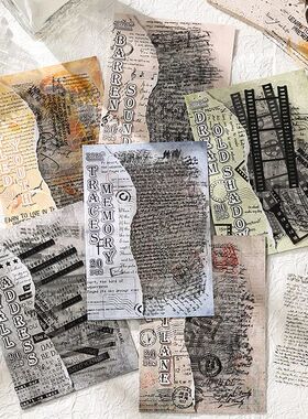 20 sheet Vintage INS Large size Text fragments Stickers Deco