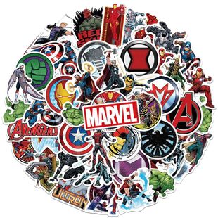 50PCS  Movie Marvel Stickers Anime Decal Skateboard Laptop M