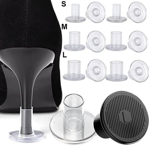 4pcs Non-slip High Heel Protector Covers High Heels Round Pr