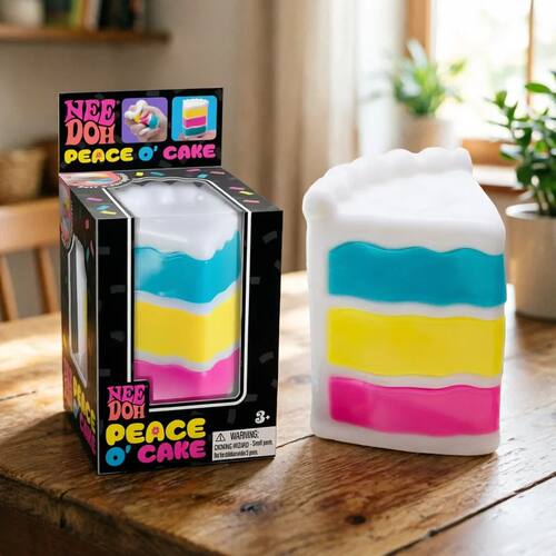 Nee Doh CAKE Rainbow Layer Cake Shaped Squeeze Stress Relief