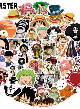 50pcs ONE PIECE Luffy Stickers Anime Sticker Notebook Motorc