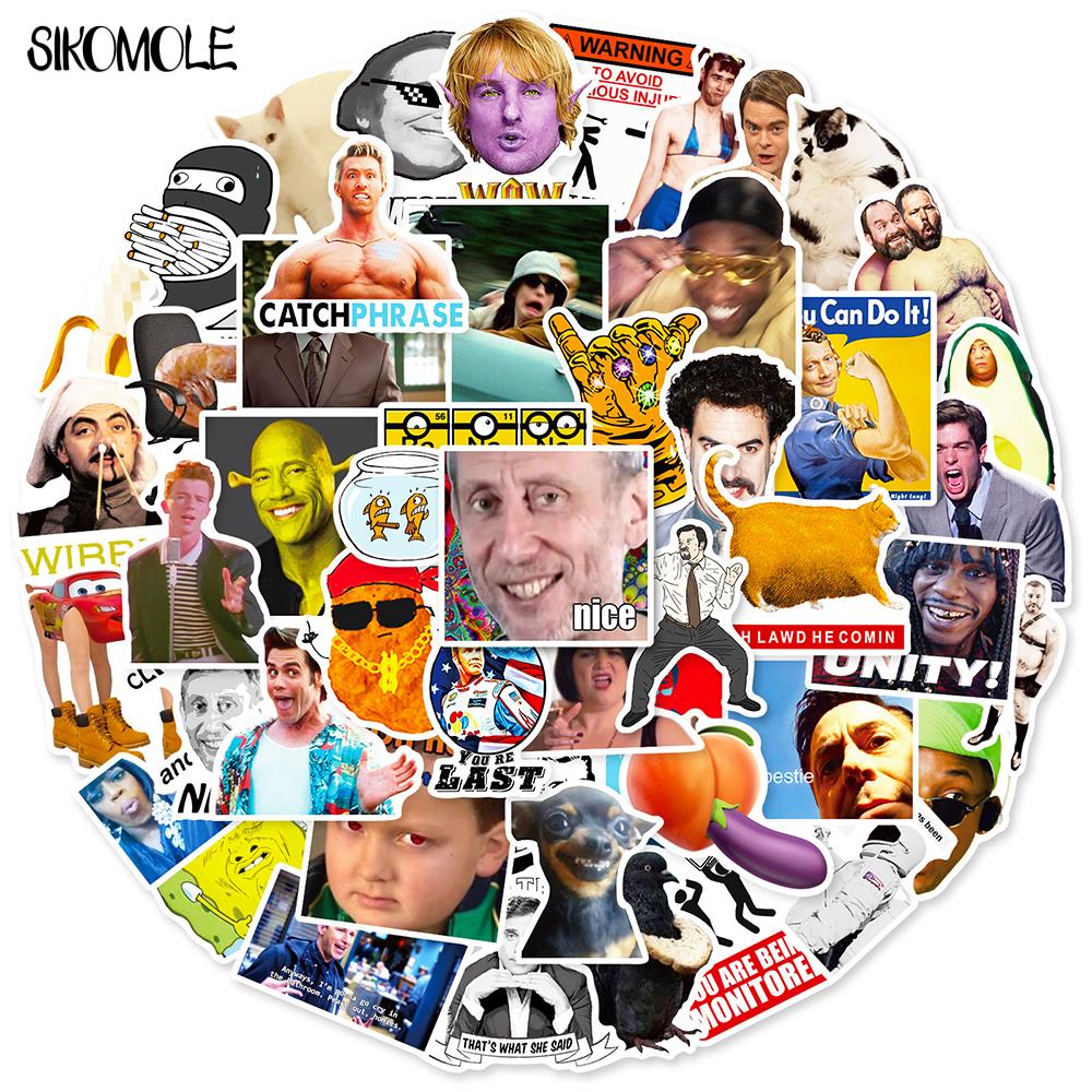 100pcs Classic Meme Stickers DIY Fridge Guitar Laptop Motorc