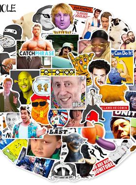 100pcs Classic Meme Stickers DIY Fridge Guitar Laptop Motorc