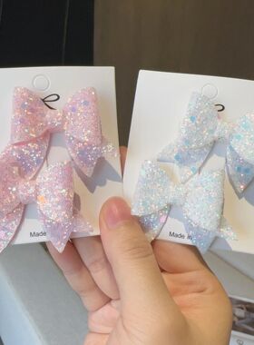 2pcsa glitter tailcoat bow European and girl solid color shi