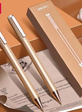 Deli Metal Gel Pens 0.5mm black ink Refill Sign Pen Statione