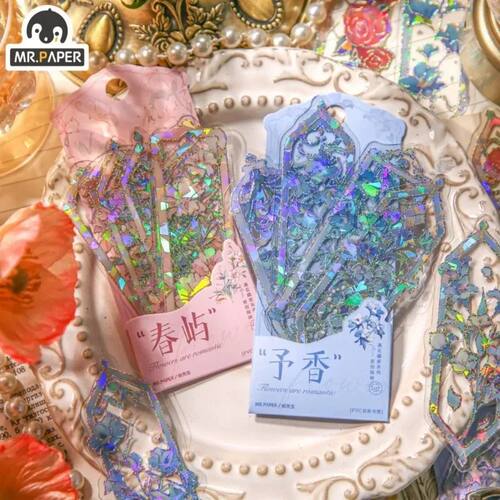 Mr. Paper 10pcs/pack Retro Flower Special-shaped Frame Bookm