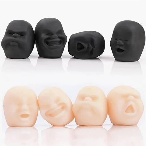 Human Face E Ball Squishy Squeeze Toy for Kids Soft Pinch Po