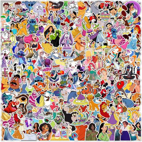 10/30/50/100/200pcs  Cute Mix Cartoon Micky Princess Sticker