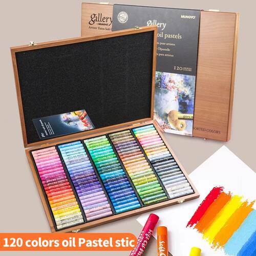 72/120Colors Soft Oil Pastels Wooden Box Crayon Artist/Maste
