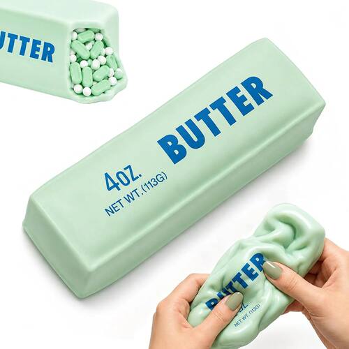 Butter Stick Squishy Stress Ball Fidget Toy Crunchy Squeeze