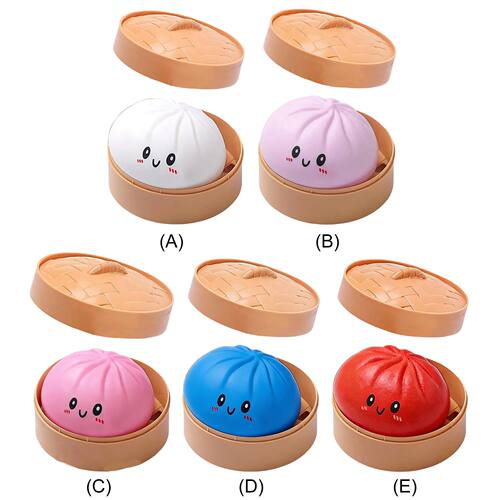 Squishes Sss Dumpling With Steamer Creative Colorful Buns Si