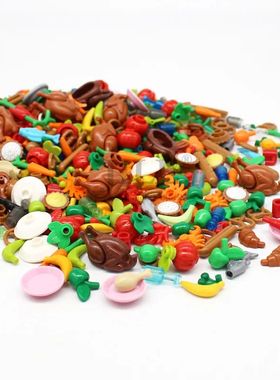 Moc Food Building Blocks Parts Fruit Frish Dish Drumstick Sa