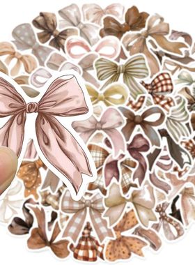 50 Sheet Simple Bow Stickers Cute Sweet Bowknot Sticker DIY