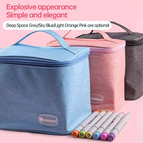 Icolour Zipper Marker Pen Case Larger Capacity Art Markers C