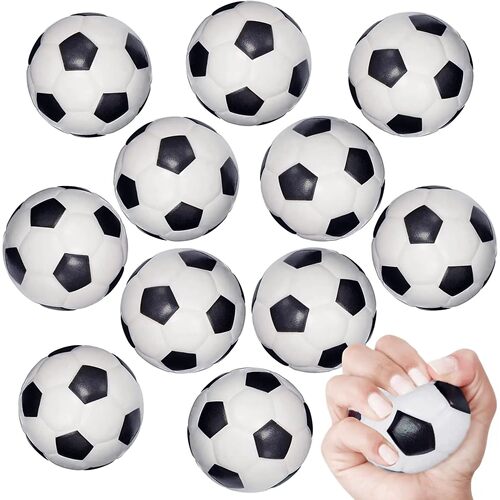 12Pcs Mini Soccer Stress Ball Foam Sports Stress Ball Bulk S