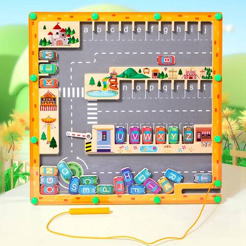 Montessori Magnetic Alphabet Maze Letter Puzzle  Gifts for K