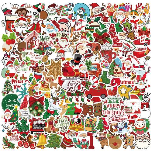 10/50/100pcs Kawaii Cartoon Christmas Santa Claus Aesthetic