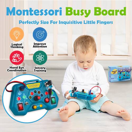 1pcs Montessori Busy Board Toys for Toddlers Gifts for 3 Yea
