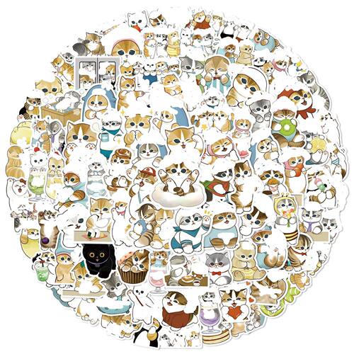 100PCS Mofusand Cat Cute Cartoon Graffiti Stickers DIY Phone