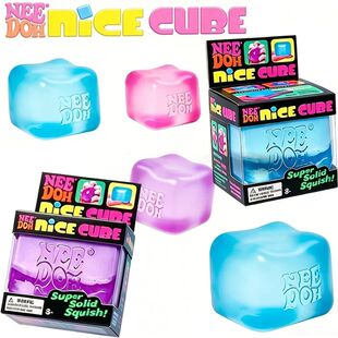.Trending Nee Doh Jellyfish & Cube Squish Toy, Soft Jelly Sq