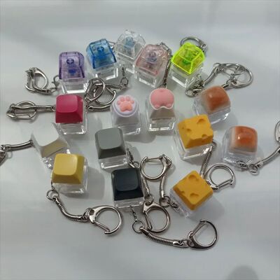 Keyboard Keychain EDC Fidget Toys Keychain Keyboard Decompre
