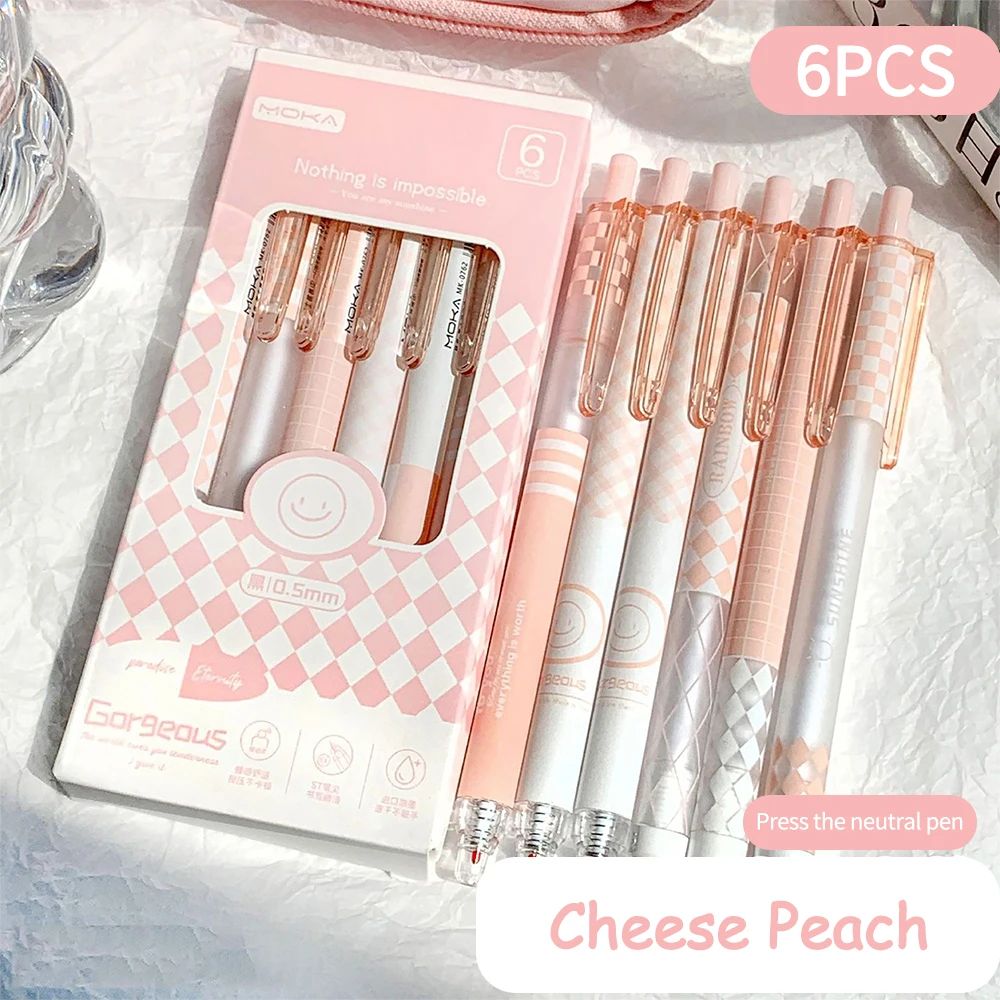 6 Pc Creative Pens 0.5mm ST Nib Kawaii Pen Set for Writing F