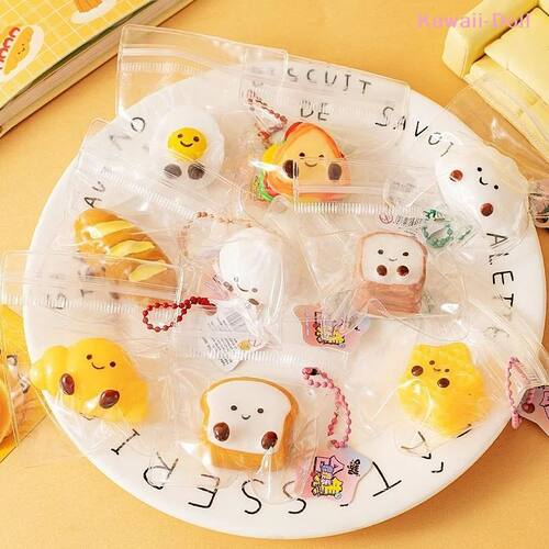 [DO]5Pcs Bread Dumping Food Stress Relief Squeeze Toys Mini