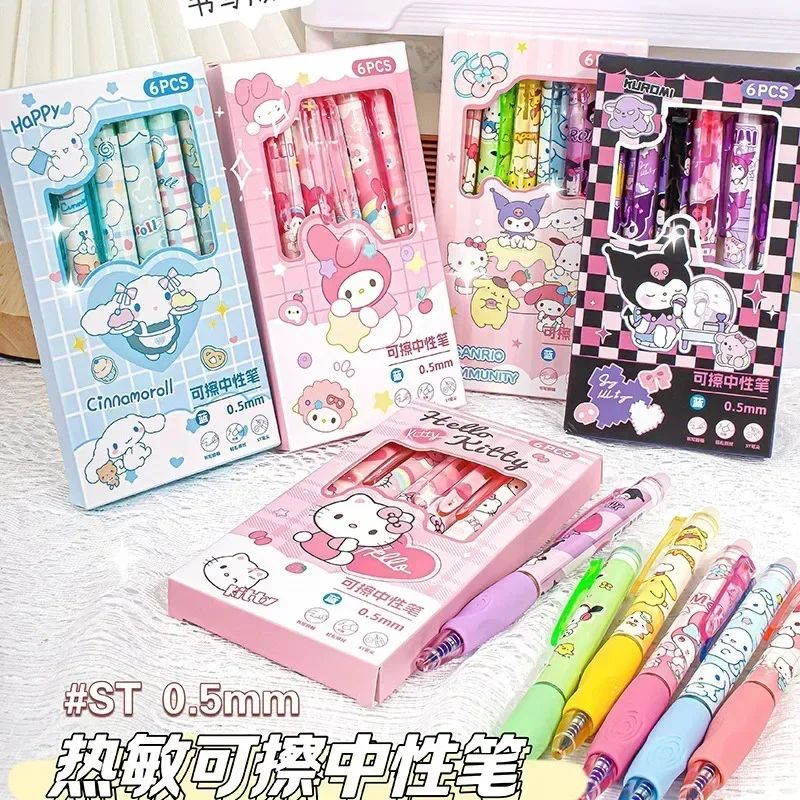 Blue Erasable Gel Pen My Melody Cinnamoroll Cute Click Pen H