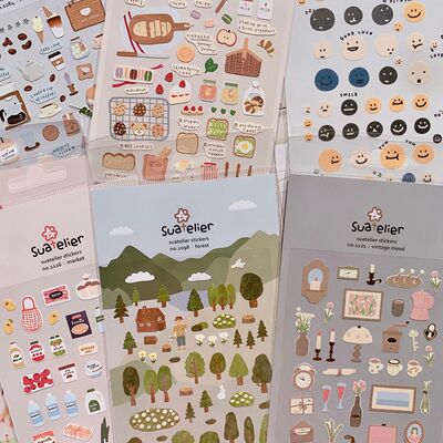 Korean Brand Suatelier Collection Daily Food Vlog Stickers D