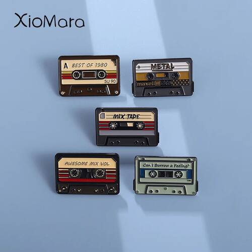 80‘s 90’s Retro Music Cassettes Enamel P Best Of 1980 Broo