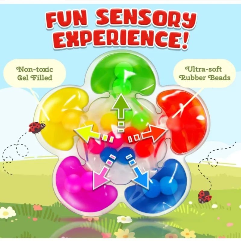 5-Color Sorting Sensory Toy for Kids Montessori Learning Gam