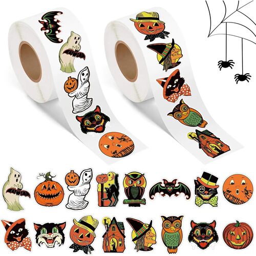 500 PCS Halloween Stickers for Kids Self Adhesive Sticker Ro