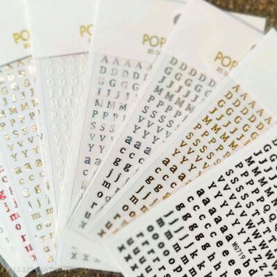 Roman Small 26 Alphabet Letter Number Sticker Roman Letter N